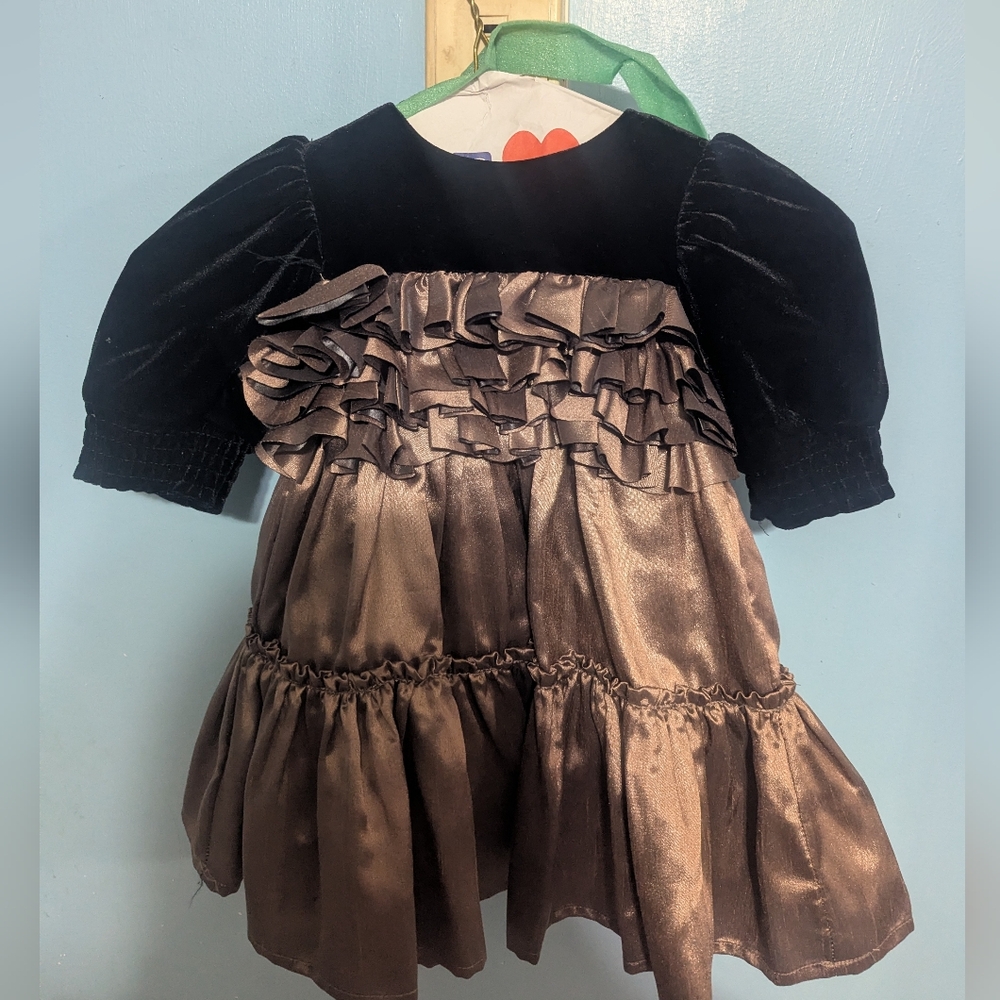 Elegant Black and Brown Gown